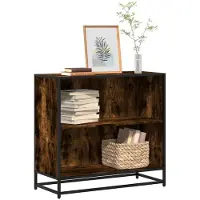vidaXL Boekenkast 80,5x35x76 cm bewerkt hout gerookt eikenkleurig