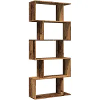 vidaXL Kamerscherm / boekenkast 5-laags 70x24x161 cm hout oud hout