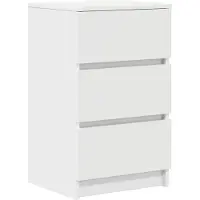 vidaXL Nachtkastje met 3 lades 39x35x65 cm wit