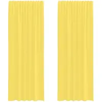 vidaXL Gordijnen met lussen 2 st 140x260 cm geel