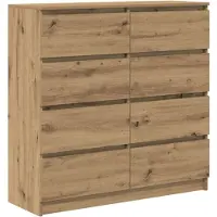 vidaXL Dressoir 100x35x99 cm bewerkt hout artisanaal eikenkleurig