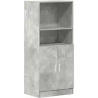 vidaXL Keukenkast 57x41,5x131,5 cm bewerkt hout betongrijs