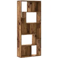 vidaXL Boekenkast 67x24x161 cm bewerkt hout oud houtkleurig