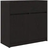 vidaXL Dressoir met lade 80x34x76 cm spaanplaat zwart eikenkleurig