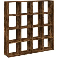 vidaXL Boekenkast 137,5x29x137,5 cm bewerkt hout gerookt eikenkleurig