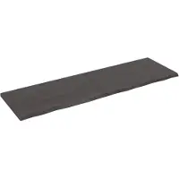 vidaXL Tafelblad 200x60x(2-4)cm behandeld eikenhout donkerbruin
