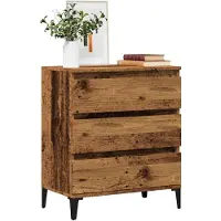vidaXL Dressoir 60x35x70 cm bewerkt hout oud houtkleurig