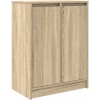 vidaXL Dressoir 57x34x76 cm bewerkt hout sonoma eikenkleurig