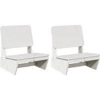 vidaXL Tuinstoelen, 2 stuks, wit, 60x64x70,5 cm, massief grenenhout