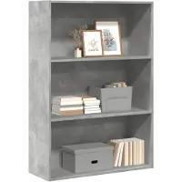 vidaXL Boekenkast 80x30x114 cm bewerkt hout betongrijs
