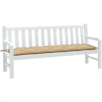 vidaXL Tuinbankkussen 180x50x7 cm stof gemêleerd beige