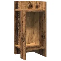 vidaXL Bijzettafeltje met plank 25,5x27x60 cm oud houtkleurig