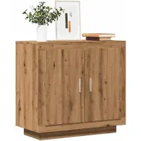 vidaXL Dressoir 80x40x75 cm bewerkt hout artisanaal eikenkleur