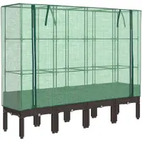vidaXL Plantenbak verhoogd met kashoes 160x40x140 cm rattanlook
