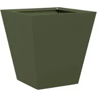 vidaXL Plantenbak 30x30x30 cm staal olijfgroen