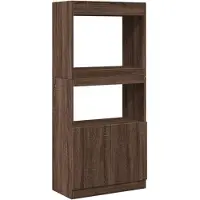 vidaXL Hoge kast 63x33x140 cm bewerkt hout bruin eikenkleurig