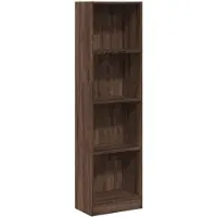 vidaXL Boekenkast 40x24x143 cm bewerkt hout bruin eikenkleurig