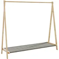vidaXL Kledingrek met schappen 106x34x102 cm bamboe