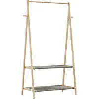 vidaXL Kledingrek met schappen 96x45,5x150,5 cm bamboe