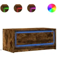 vidaXL Salontafel met LED-verlichting bewerkt hout gerookt eikenkleur