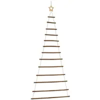 vidaXL Hangende kerstboom met topster 86x180 cm natuurlijke tak