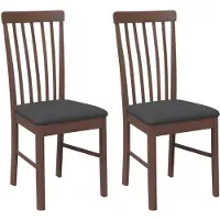vidaXL Eetkamerstoelen met kussens 2 st massief hout rubber bruin