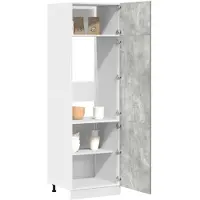 vidaXL Ombouwkast voor koelkast Lyon 60x57x207 cm bewerkt hout betongrijs