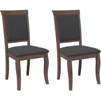 vidaXL Eetkamerstoelen met kussens 2 st massief hout rubber bruin