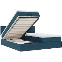 vidaXL - Ottoman - bed - met - matrassen - en - LED's - 180x200cm - fluweel