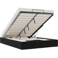 vidaXL Ottoman bedframe zonder matras 140x200 cm fluweel zwart