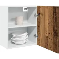 vidaXL Hangkasten 2 st Lyon 50x31x60 cm bewerkt hout oud houtkleurig