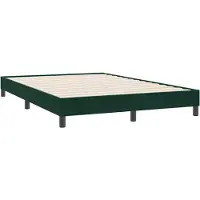 vidaXL Bedframe zonder matras 160x220 cm fluweel donkergroen