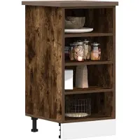 vidaXL Onderkast Riga, gerookt eikenfineer, 40x44,5x81,5 cm, houtvezel