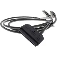 Akasa HDD/ SSD Adapter [1x SATA-combi-bus 15+7-polig - 1x USB-A 2.0 stekker, eSATA-stekker 7-polig] 0.40 m