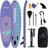 LifeGoods SUP Board Allround Compact - 100 KG Draagkracht - 300 x 76 cm - Opblaasbaar - Compleet SUP pakket - Paars