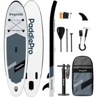 LifeGoods SUP Board Allround Compact - 100 KG Draagkracht - 300 x 76 cm - Opblaasbaar - Compleet SUP pakket - Wit/Zwart