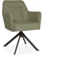 Bommel Wonen Armstoel Salina - draaibaar - stof Barrel Groen - pocketvering - handgreep