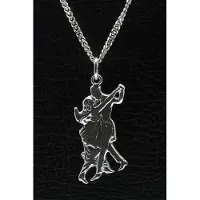 MOOYE ® - Collectie Zilveren Danspaar 60's ketting hanger