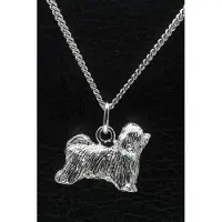MOOYE ® - Collectie Zilveren Tibetaanse terrier ketting hanger - groot