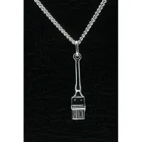 MOOYE ® - Collectie Zilveren Kwast ketting hanger - middel