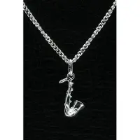 MOOYE ® - Collectie Zilveren Saxofoon ketting hanger - klein