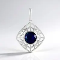 Cavill - 0,675 ct Ethiopische Mezezo Opaal - 925 Sterling Zilver Gerhodineerd - Elegante Ronde Facet Hanger - Tijdloze Zilveren Sieraad