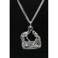 MOOYE ® - Collectie Zilveren Danspaar vragend ketting hanger