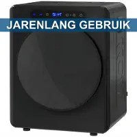 Happiq Mini Afzuig Luchtdroger – RVS en ABS Behuizing – 49 x 43 x 61 cm – Compacte Ventilatie / Droog Unit voor Lucht en Omgeving – Zwart