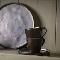 Costa Nova - servies - theekop en schotel Lagoa creme - aardewerk - set van 6 - H 7,5 cm