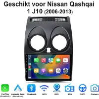 Junsun Android 15 Auto Radio Geschikt voor Nissan Qashqai 1 J10 (2006-2013) | 4GB + 64GB | WiFi | Draadloos CarPlay | Octa Core