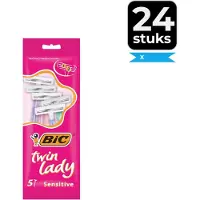 BIC Twin Lady - 5 stuks - Wegwerpscheermesjes - Voordeelverpakking 24 stuks