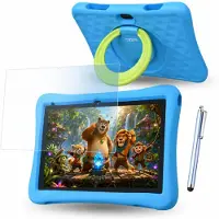 WISEQ Kindertablet met Kinder koptelefoon – Complete Bundel - Kindertablet 10 inch - 96GB - Kinderkoptelefoon 85dB – Kindertablet vanaf 3 jaar– Ouderlijk Toezicht –