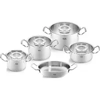 Fissler Pannenset Original Profi Collection Met Serveerpan en Glasdeksels (5-Delig)