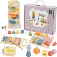 Polar B Colour Crafters Groei-mee-doos – Baby Speelset 24+ maanden – Muziek, Motoriek & Puzzels